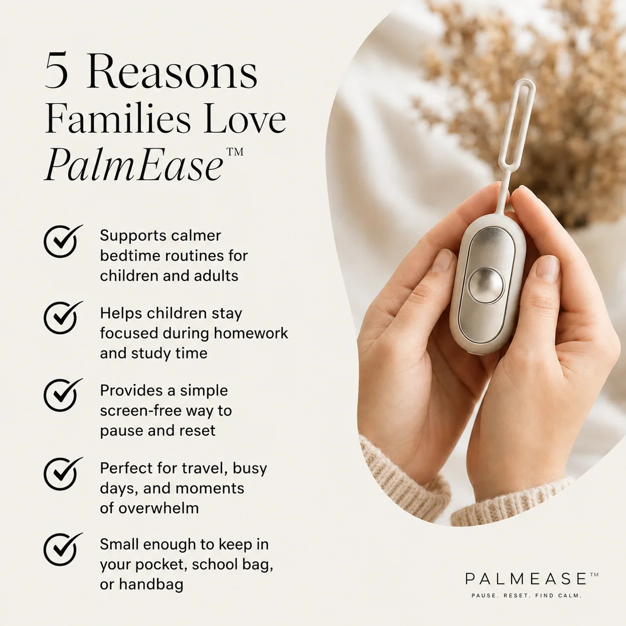 PalmEase™  - A Simple Ritual For Calm, Focus & Sleep.