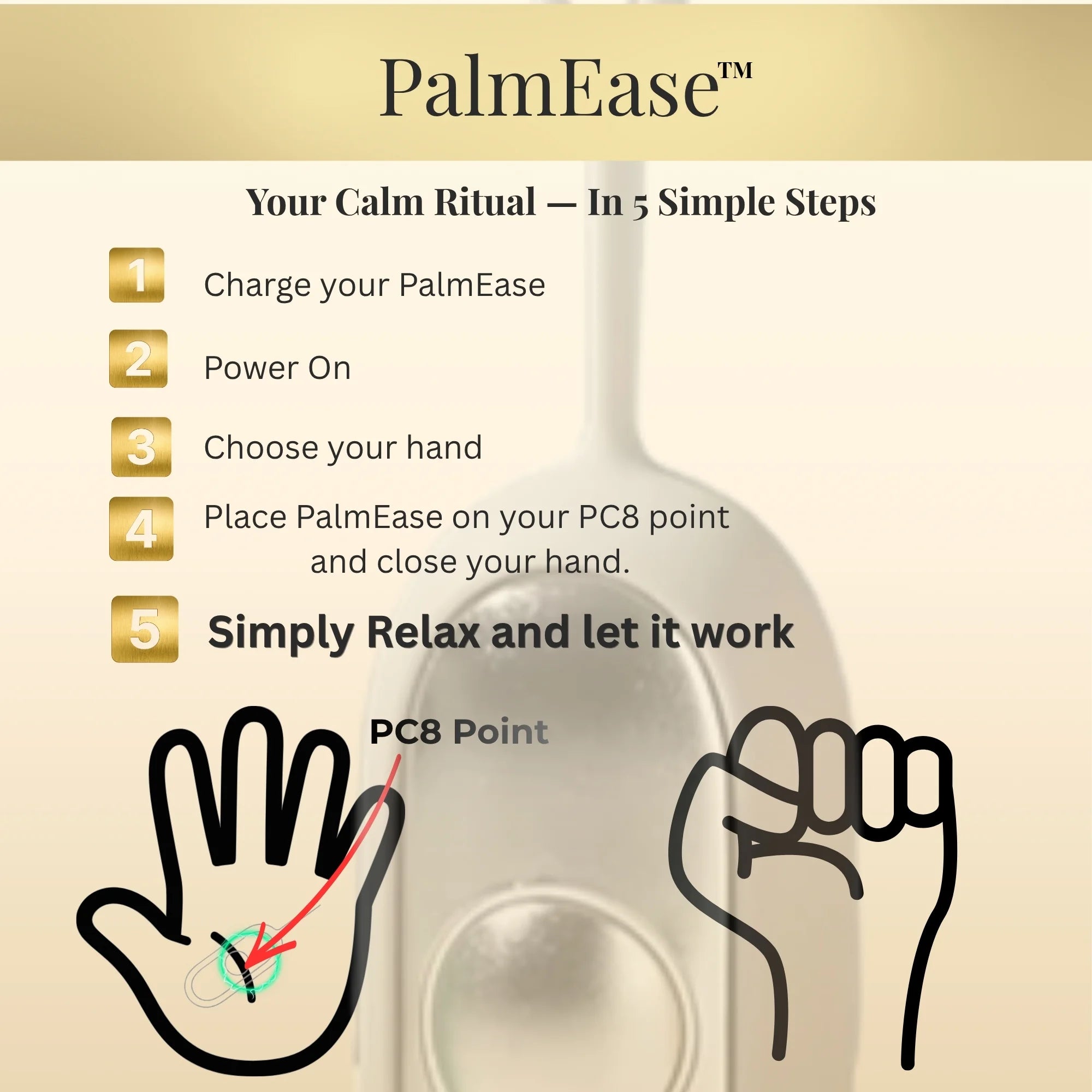 PalmEase™  - A Simple Ritual For Calm, Focus & Sleep.