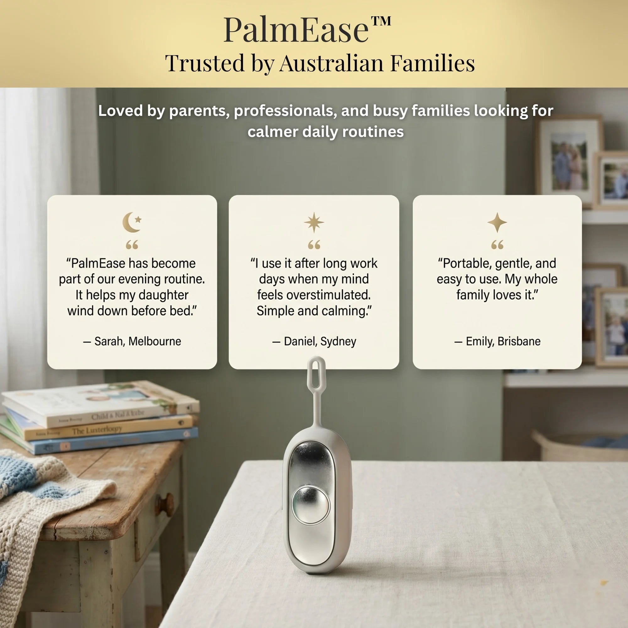 PalmEase™  - A Simple Ritual For Calm, Focus & Sleep.