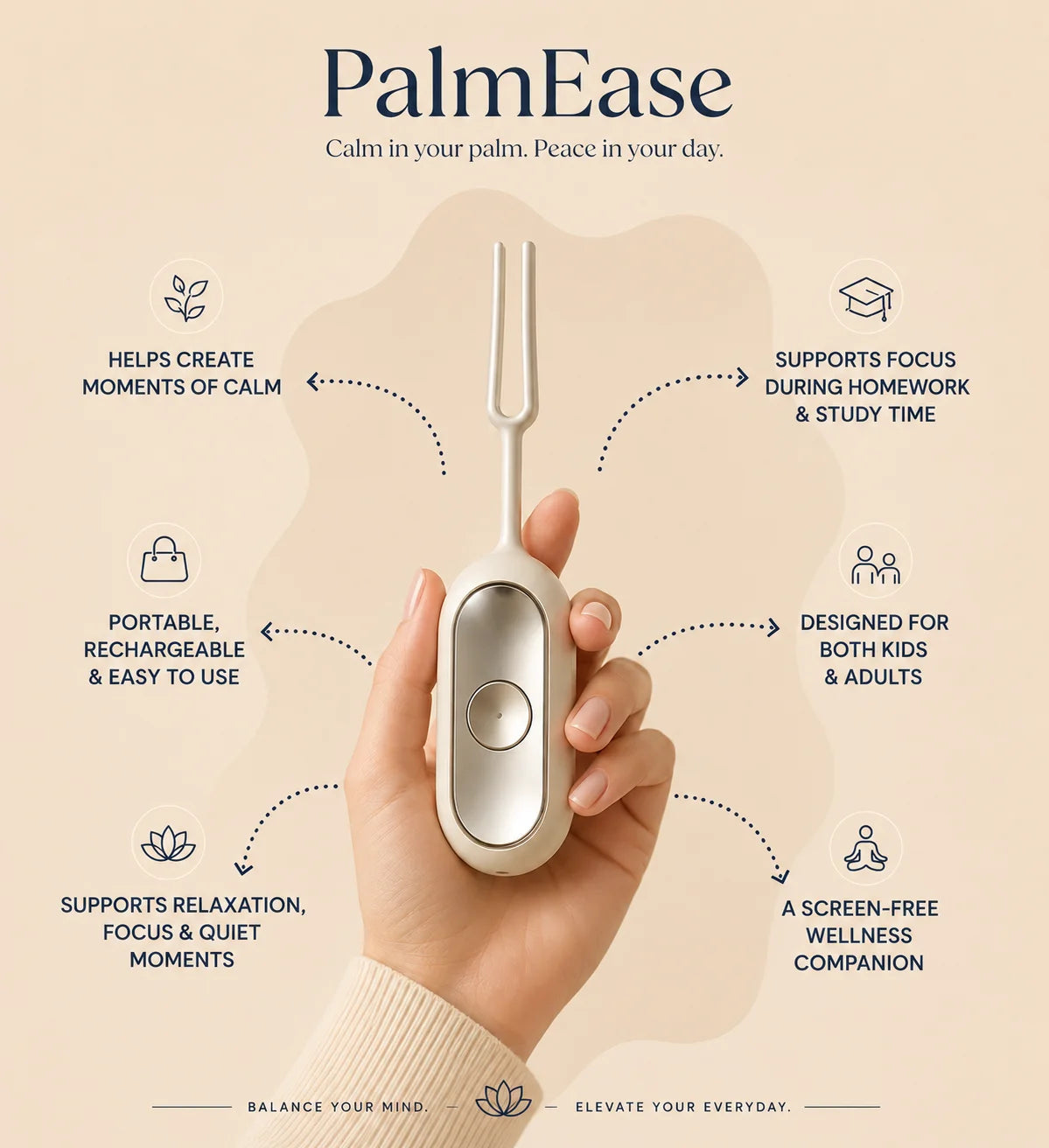 PalmEase™  - A Simple Ritual For Calm, Focus & Sleep.